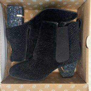 Call it spring, size 9 black booties.